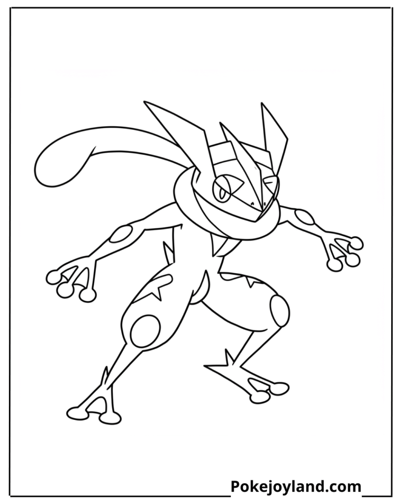 Greninja coloring page