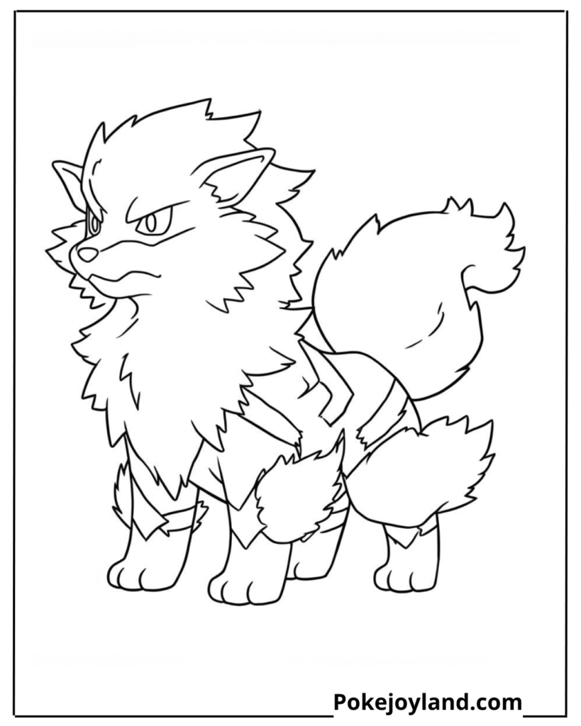 Arcanine coloring page