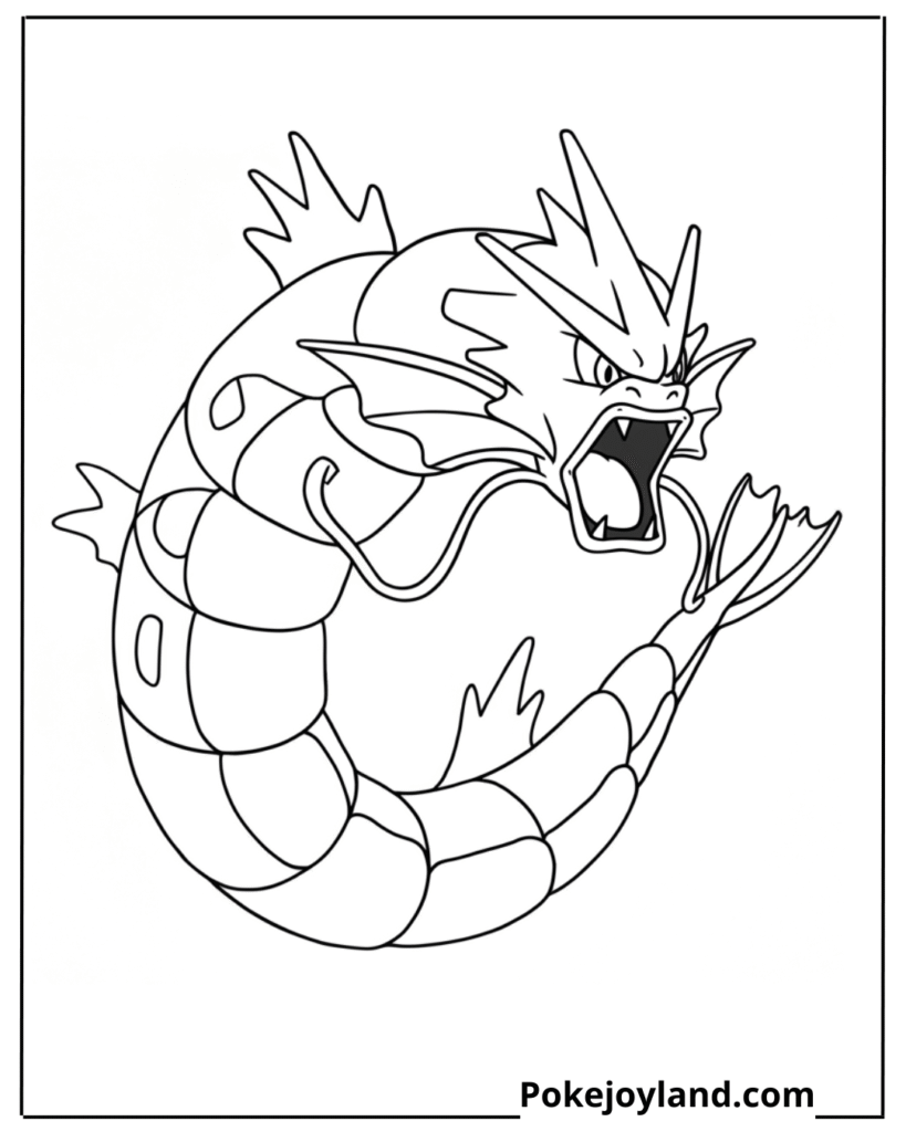 Gyarados coloring page