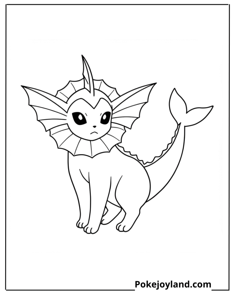 Vaporeon coloring page