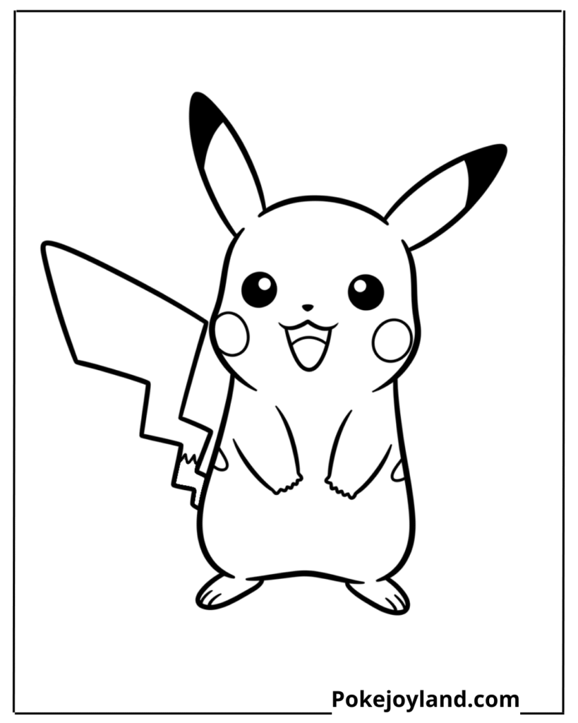 Pikachu Coloring Page