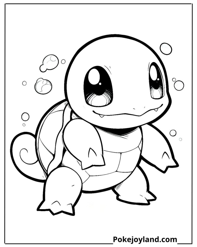 Squirtle coloring page