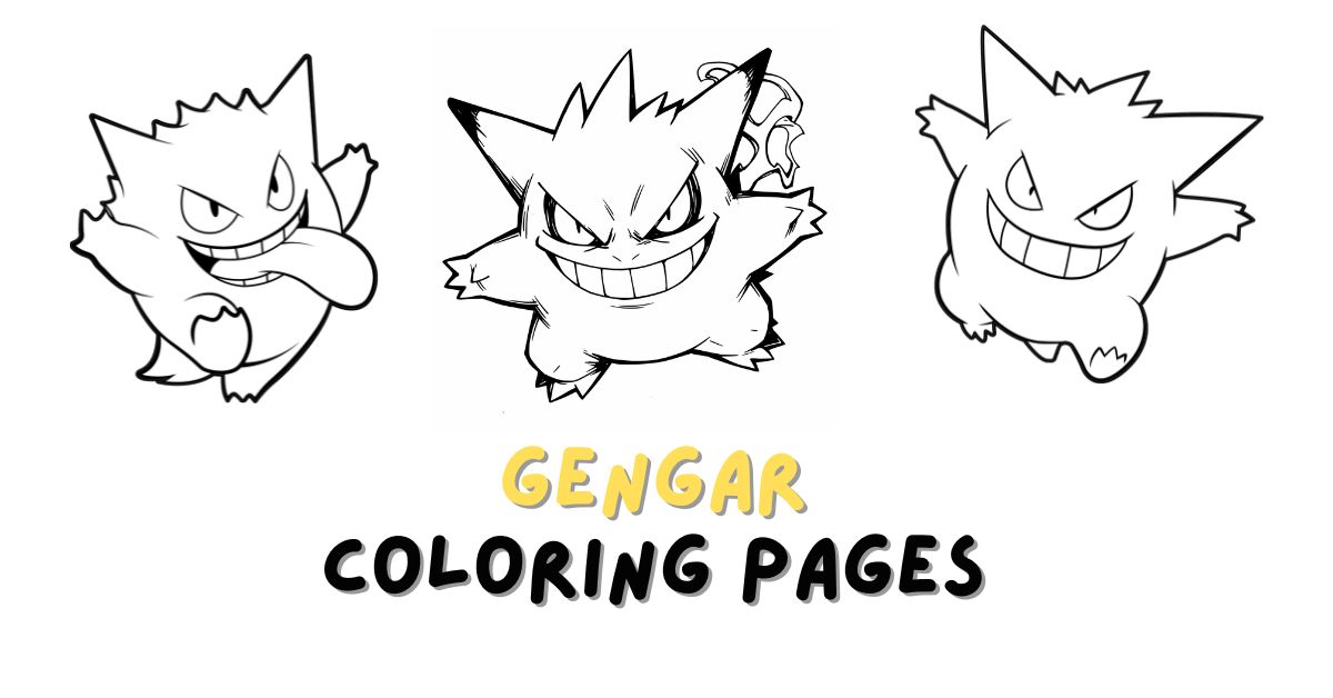 Gengar Coloring Pages: Free PDF Printables