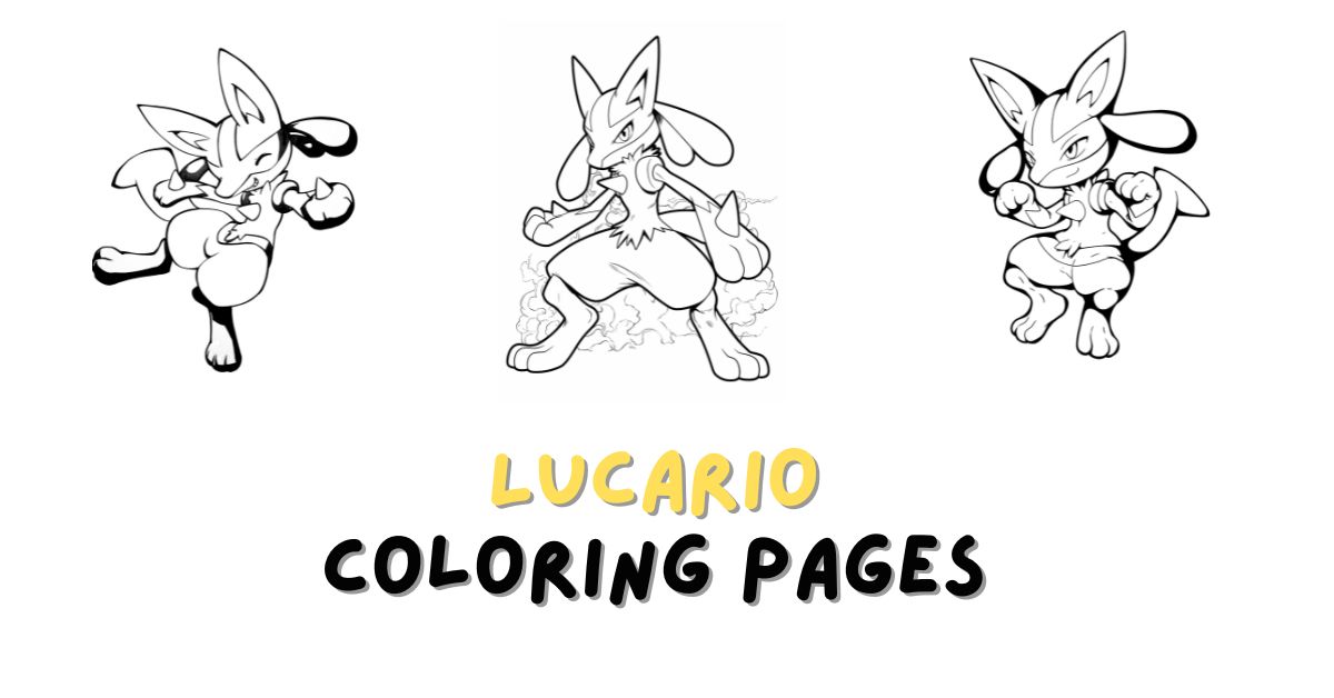 Cute Lucario Coloring Pages: Free PDF Printables