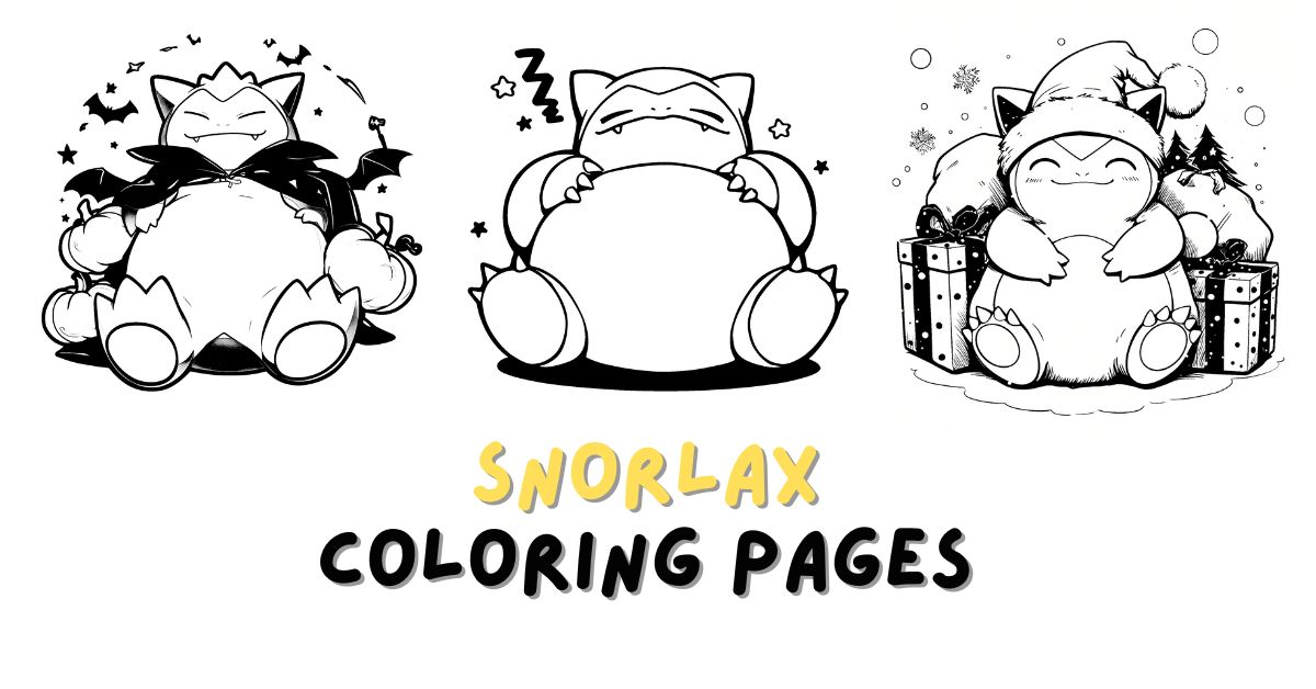 Snorlax Coloring Pages: Free PDF Printables