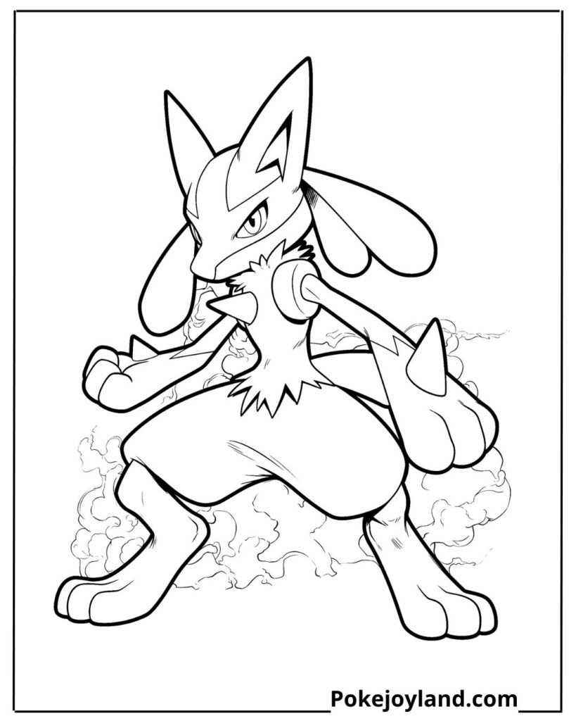 Lucario Coloring Page