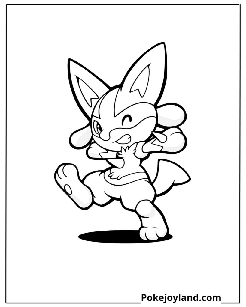 Chibi lucario coloring page