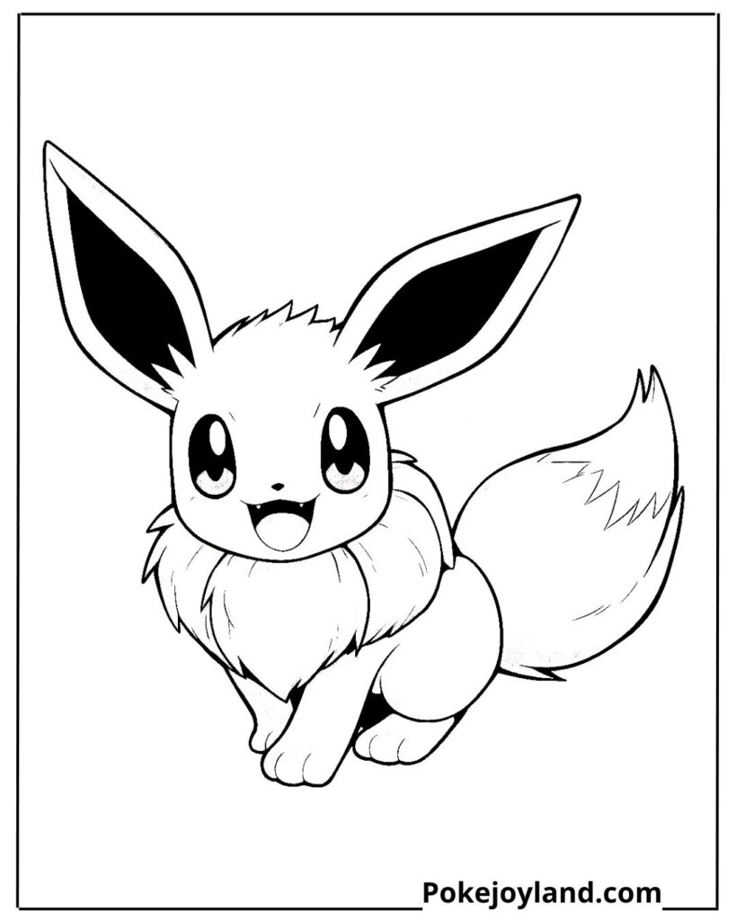 Pokemon Eevee Coloring Page