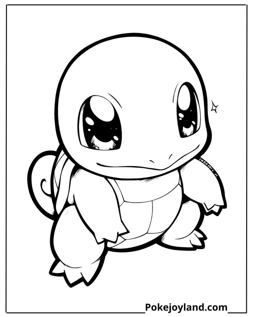 Baby squirtel coloring page