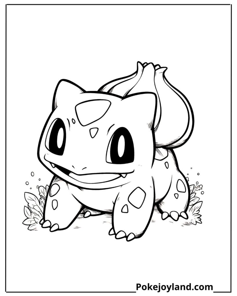 Cute Bulbasaur Coloring Page