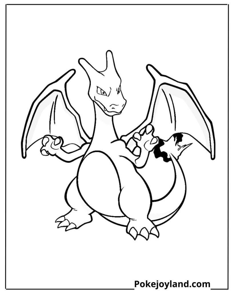 Pokemon Charizard Coloring Page