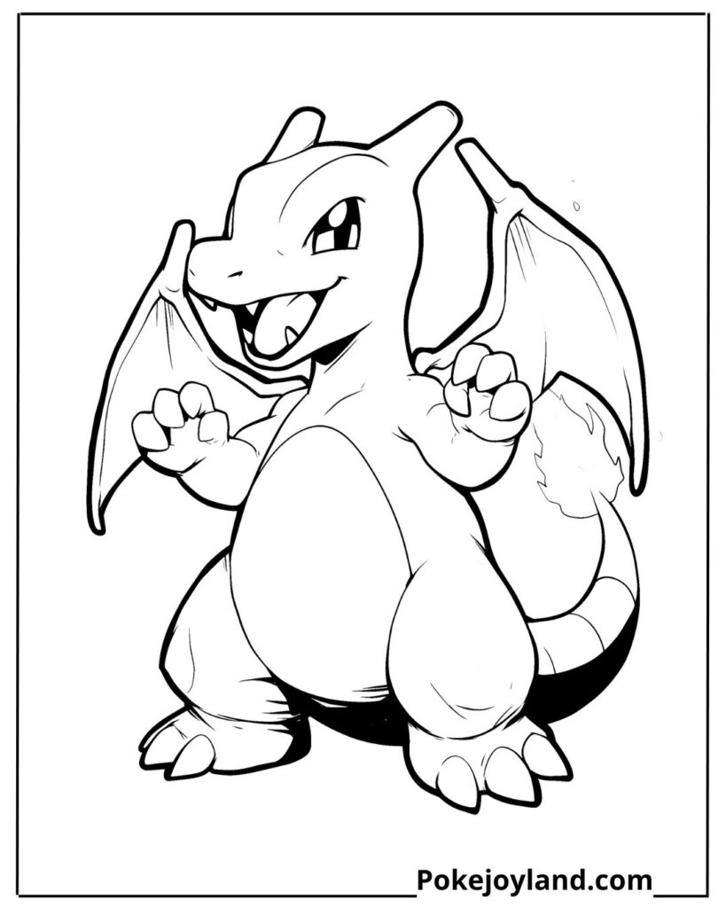 Cute Charizard Coloring Page