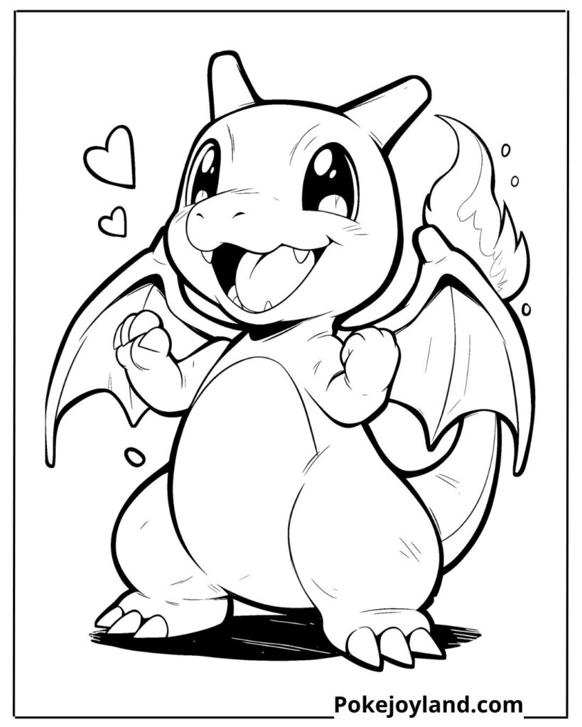 Baby Charizard Coloring Page