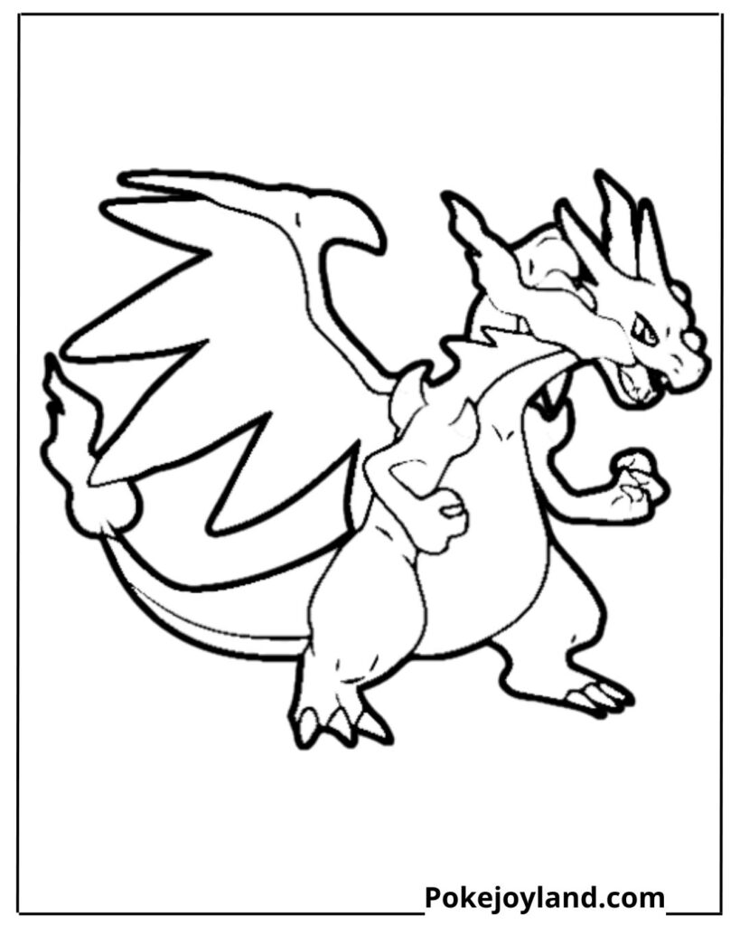 Mega Charizard Coloring Page