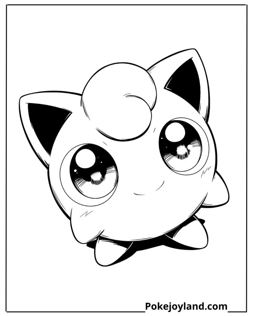 Cute Jigglypuff coloring page