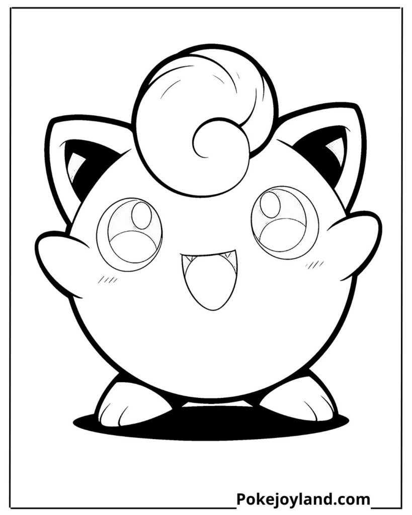 Happy Jigglypuff coloring page