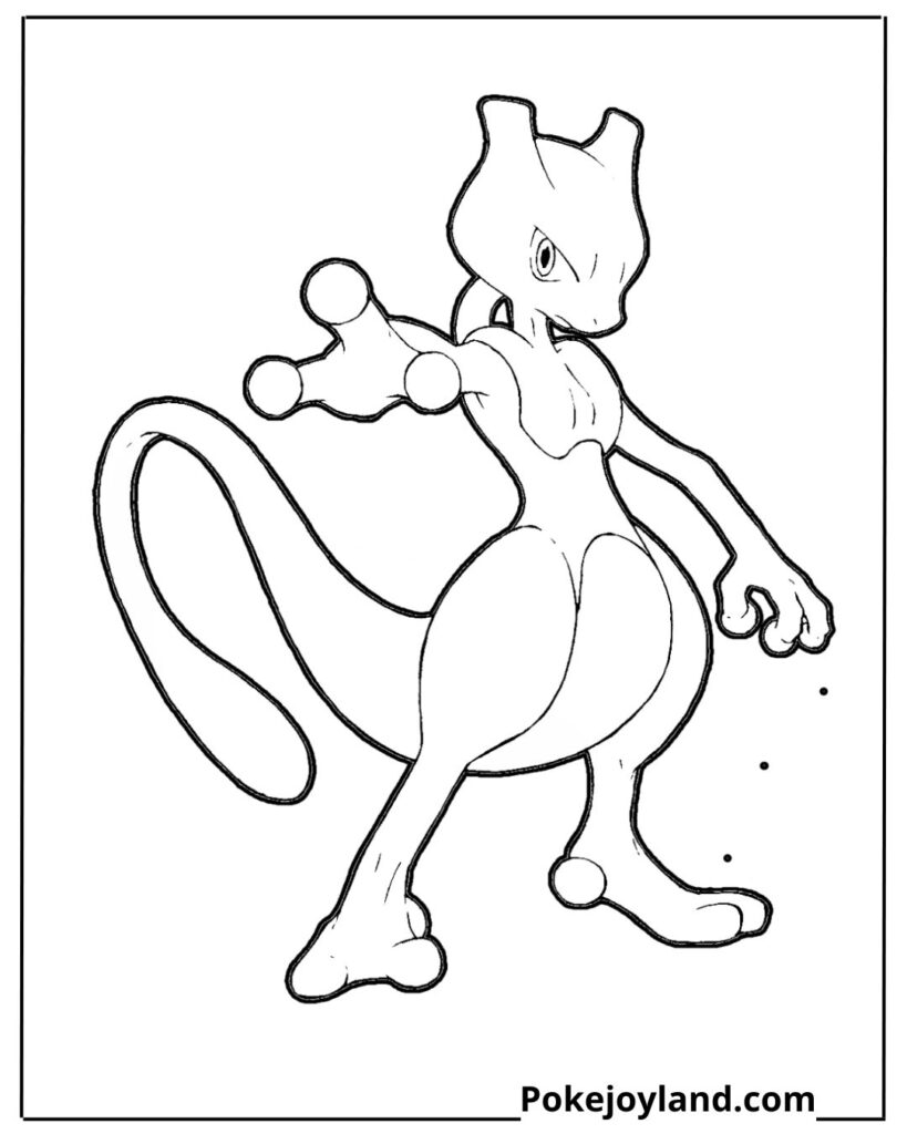 Mewtwo Coloring Page