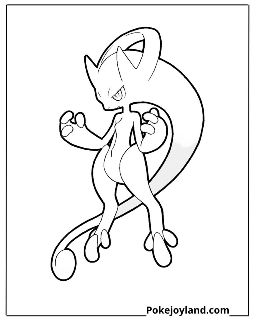 mega mewtwo coloring page
