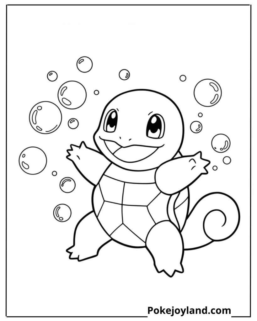 Cute Squirtle Coloring Page
