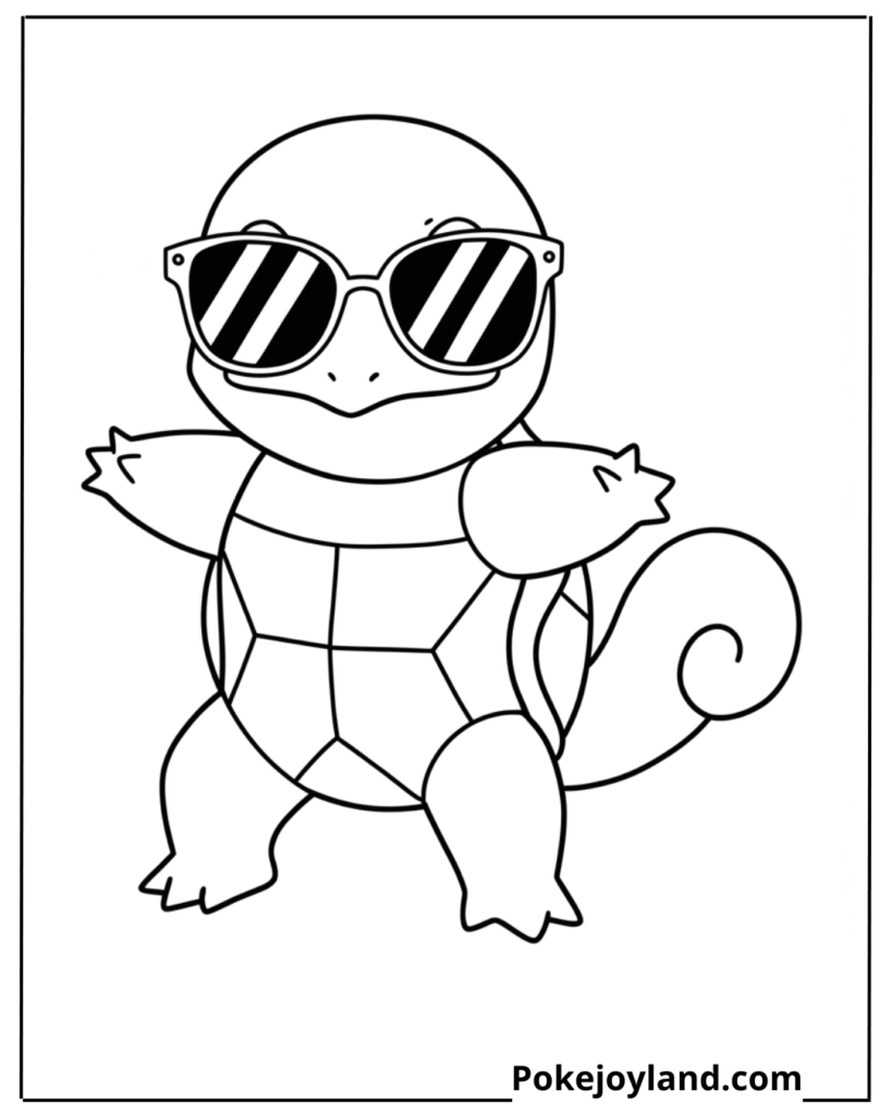 Cute Squirtle Coloring Page