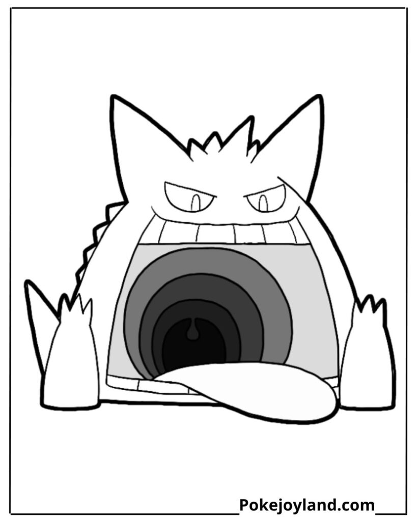 Gigantamax gengar coloring page
