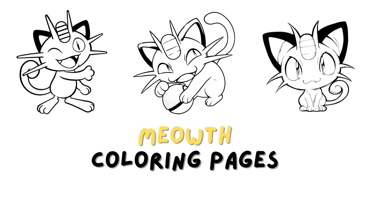 Meowth Coloring Pages: Free PDF Printables