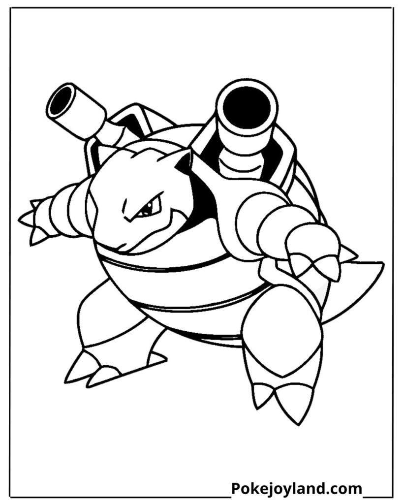 Pokemon Blastoise Coloring Page