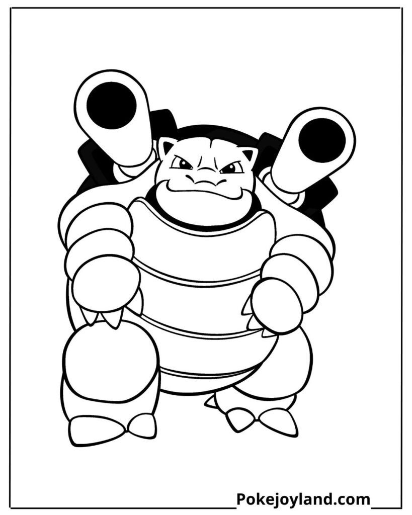 Blastoise Coloring Page