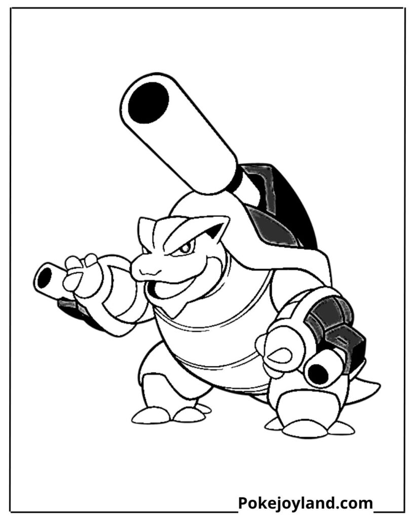 Mega Blastoise Coloring Page