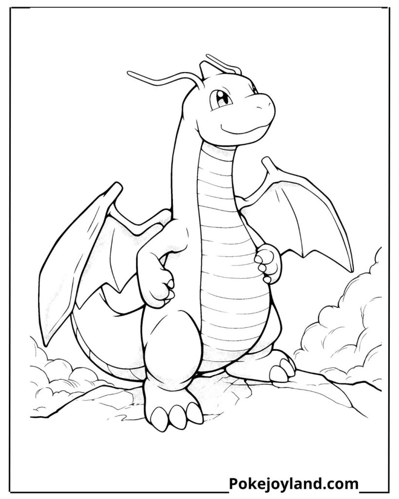 Dragonite Coloring Page