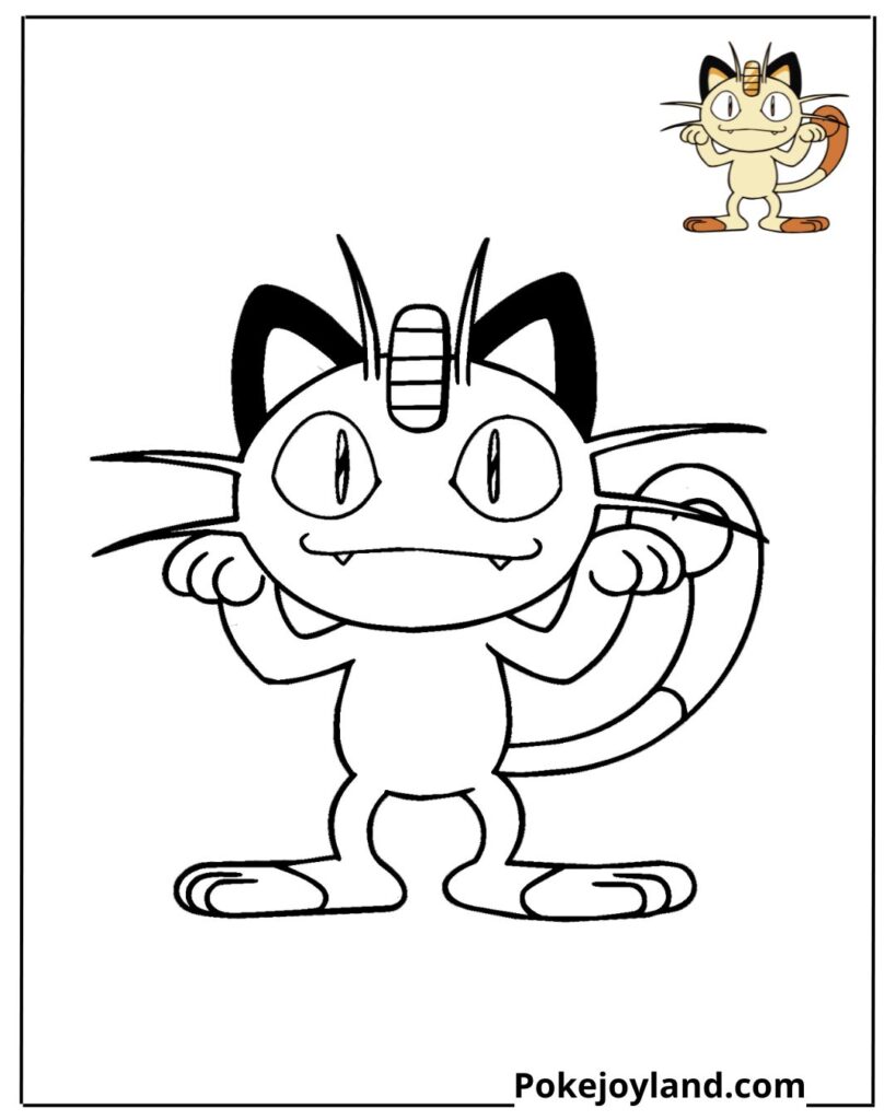 Meowth Coloring Page