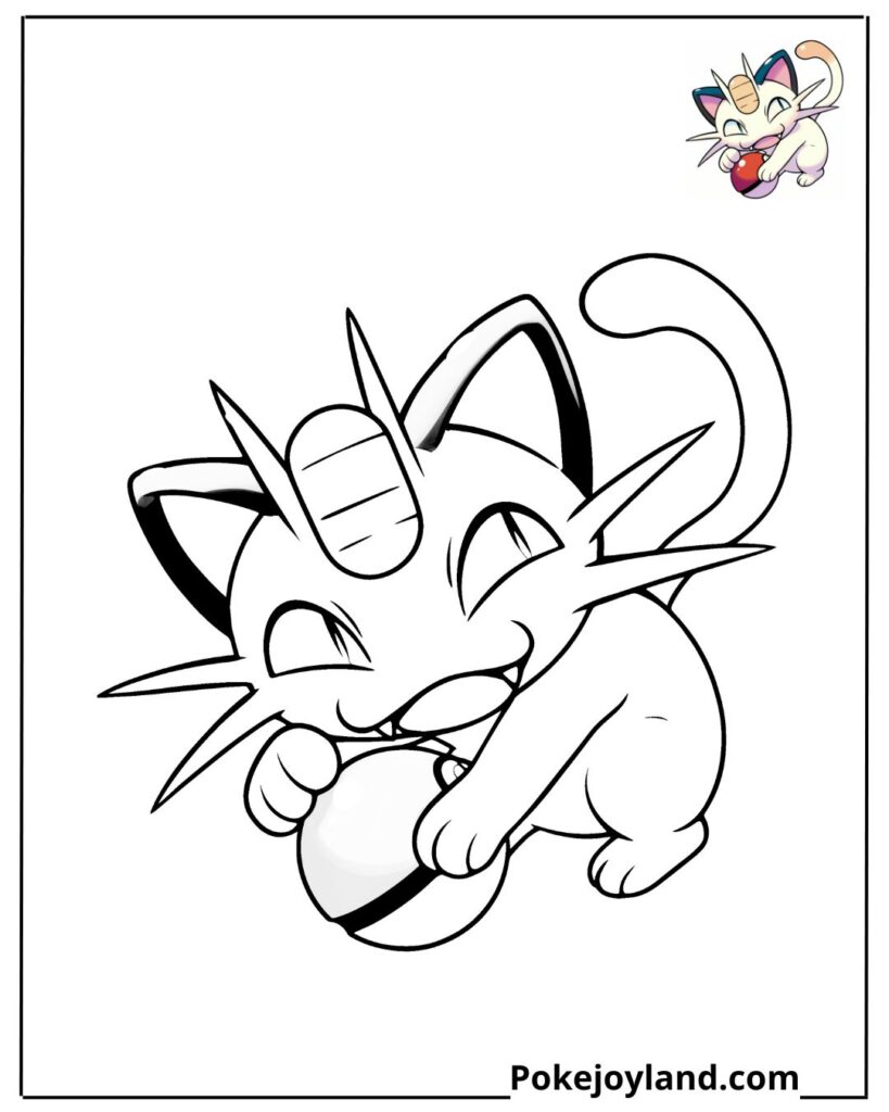 Pokemon Meowth coloring page