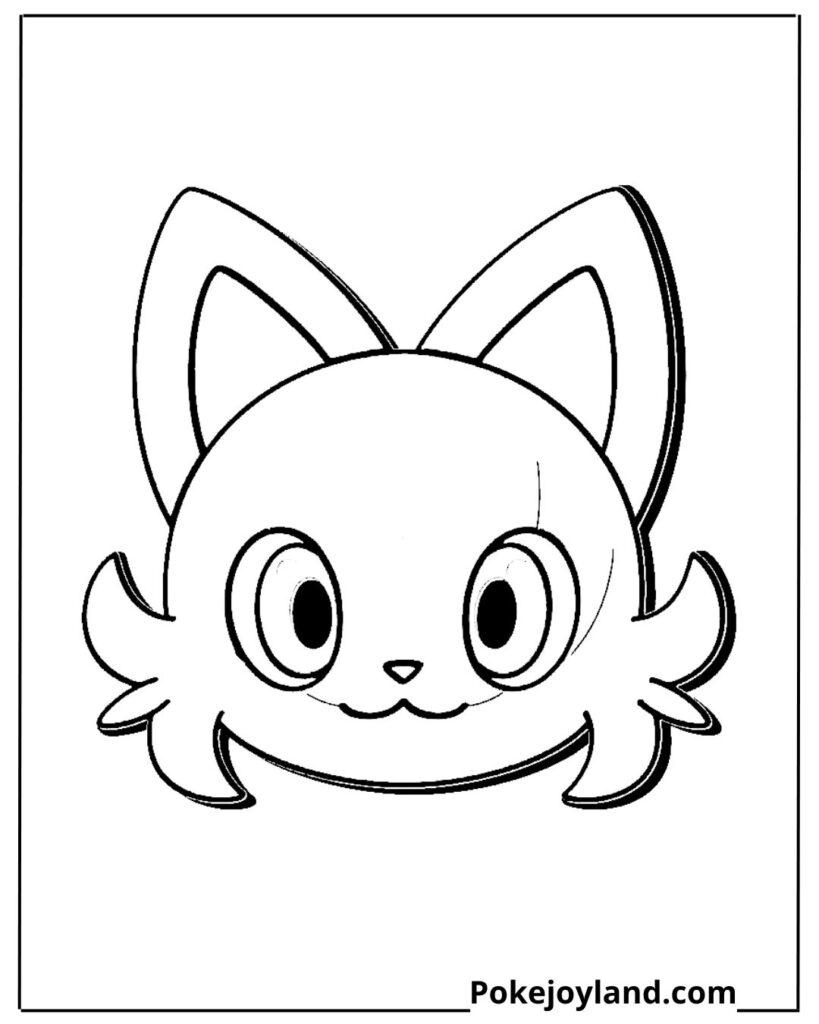 Sprigatito face coloring page