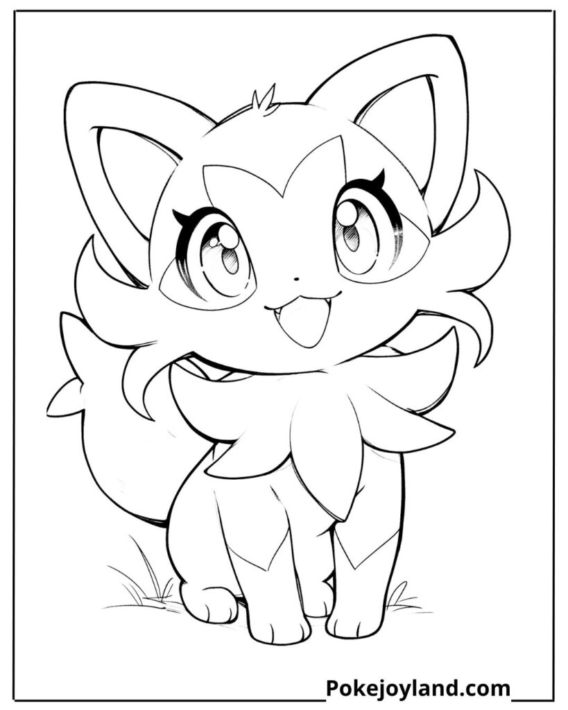 Kawaii Sprigatito coloring page