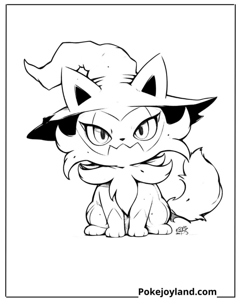 Halloween Sprigatito Coloring Page