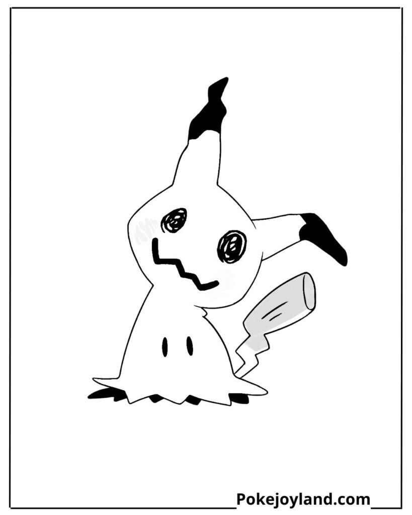 Mimikyu Coloring Page