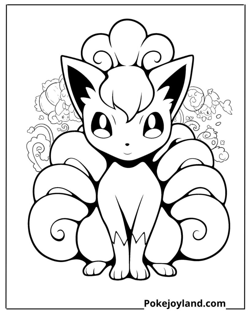 Pokemon Vulpix Coloring Page