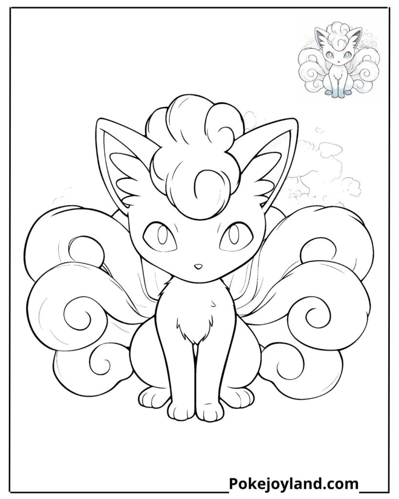 Alolan vulpix coloring page