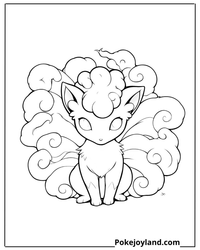 Shiny Vulpix Coloring Page