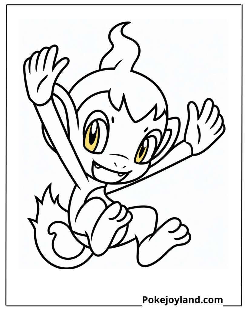 Chimchar Coloring Page