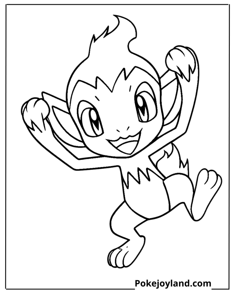 Chimchar Coloring Page