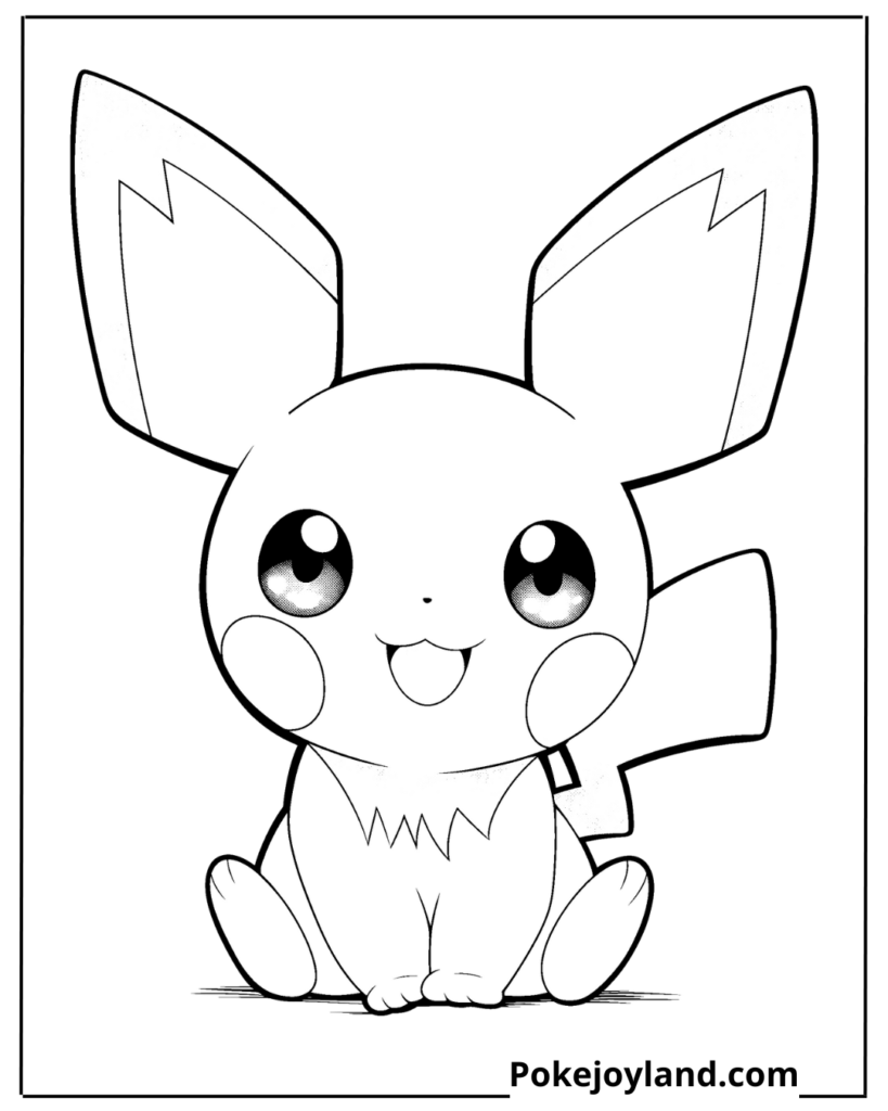 Pichu Coloring Page